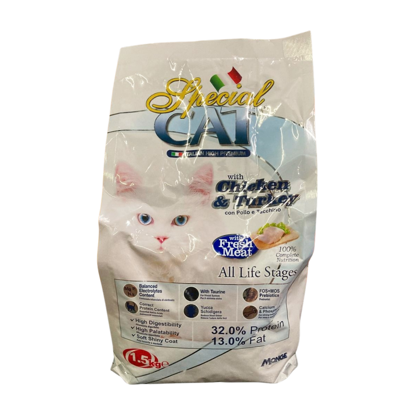 Special Cat Dry Food Chicken & Turkey 1.5kg Monge