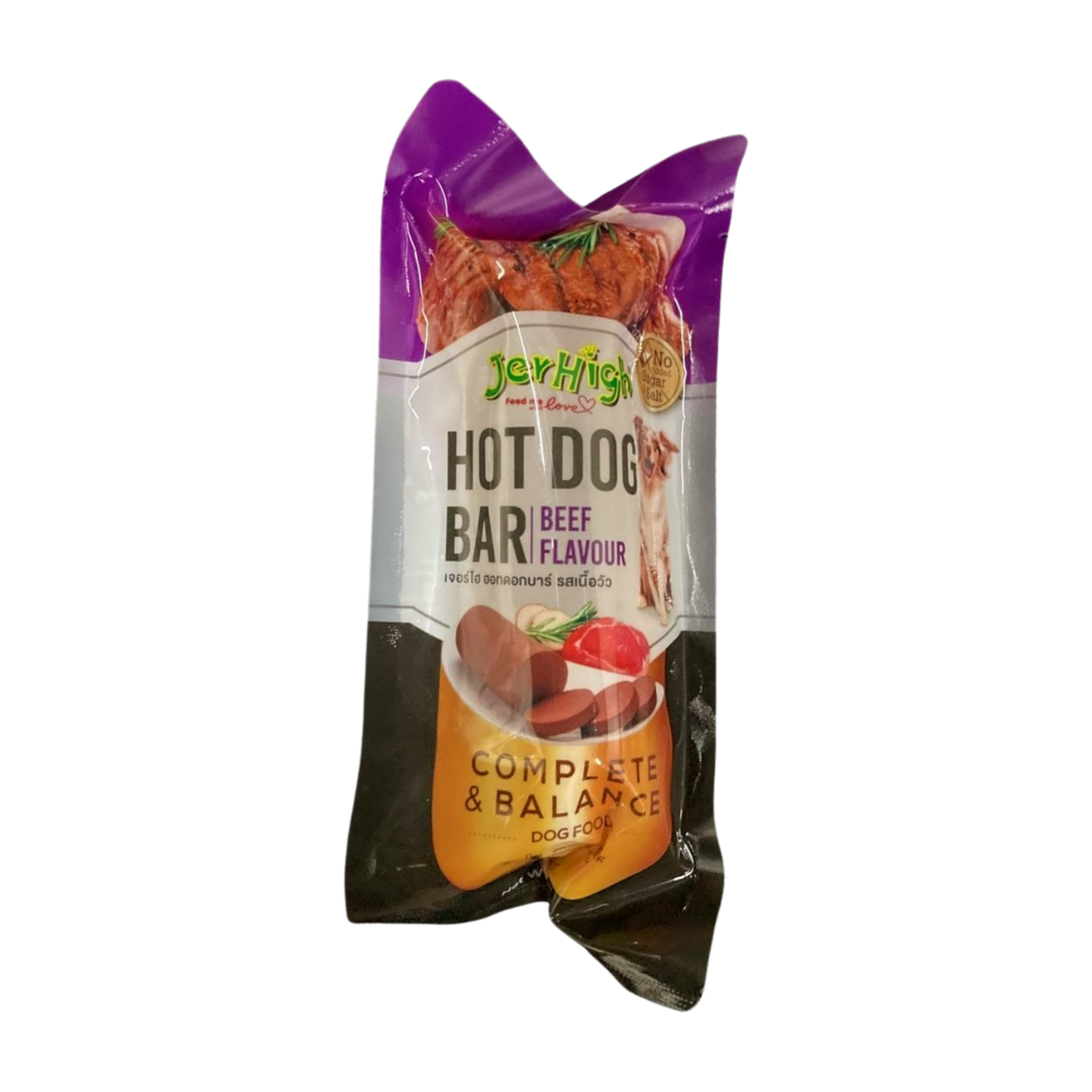JerHigh Hotdog Bar Dog Treats Beef 150g
