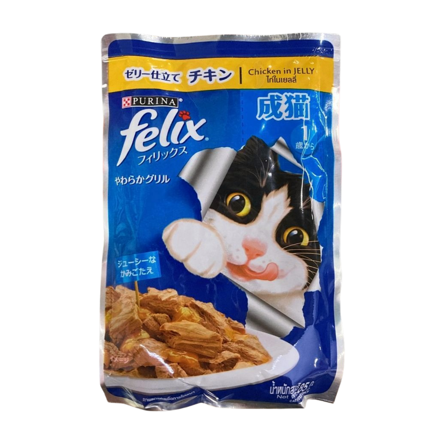 Felix Wet Cat Food Pouch Chicken 85g Purina