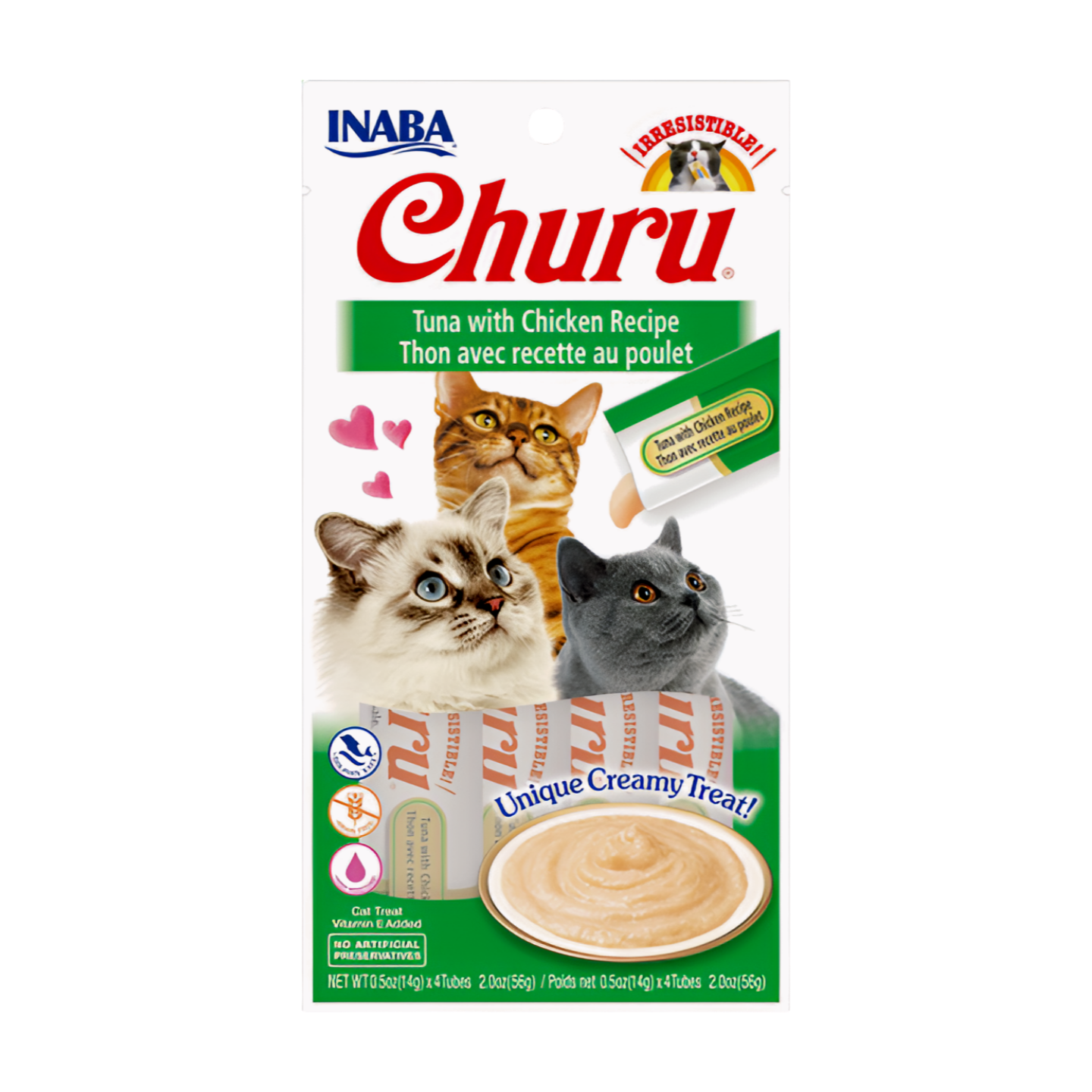 INABA Churu Tuna with Chicken Recipe Cat Treats USA-602A
