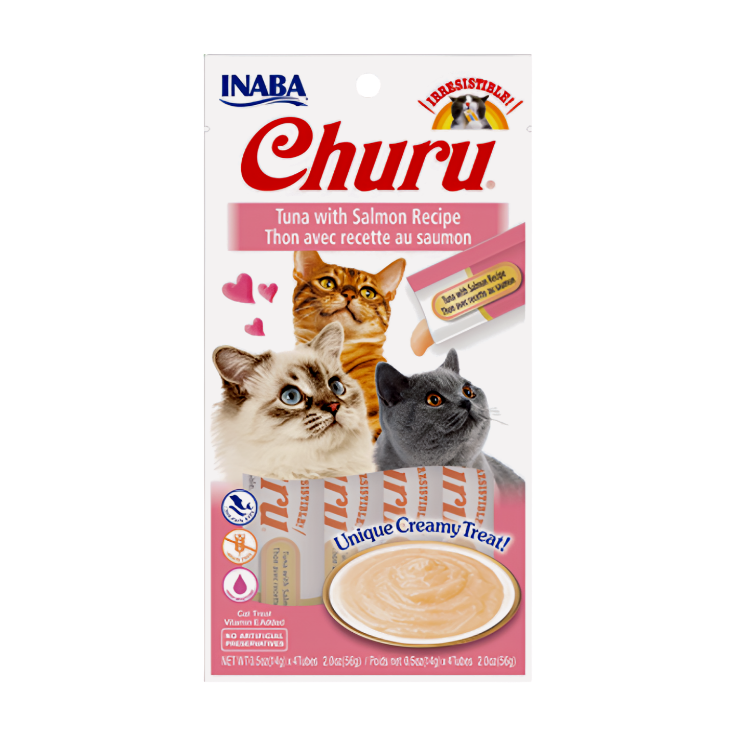 INABA Churu Tuna with Salmon Recipe Cat Treats USA-606A