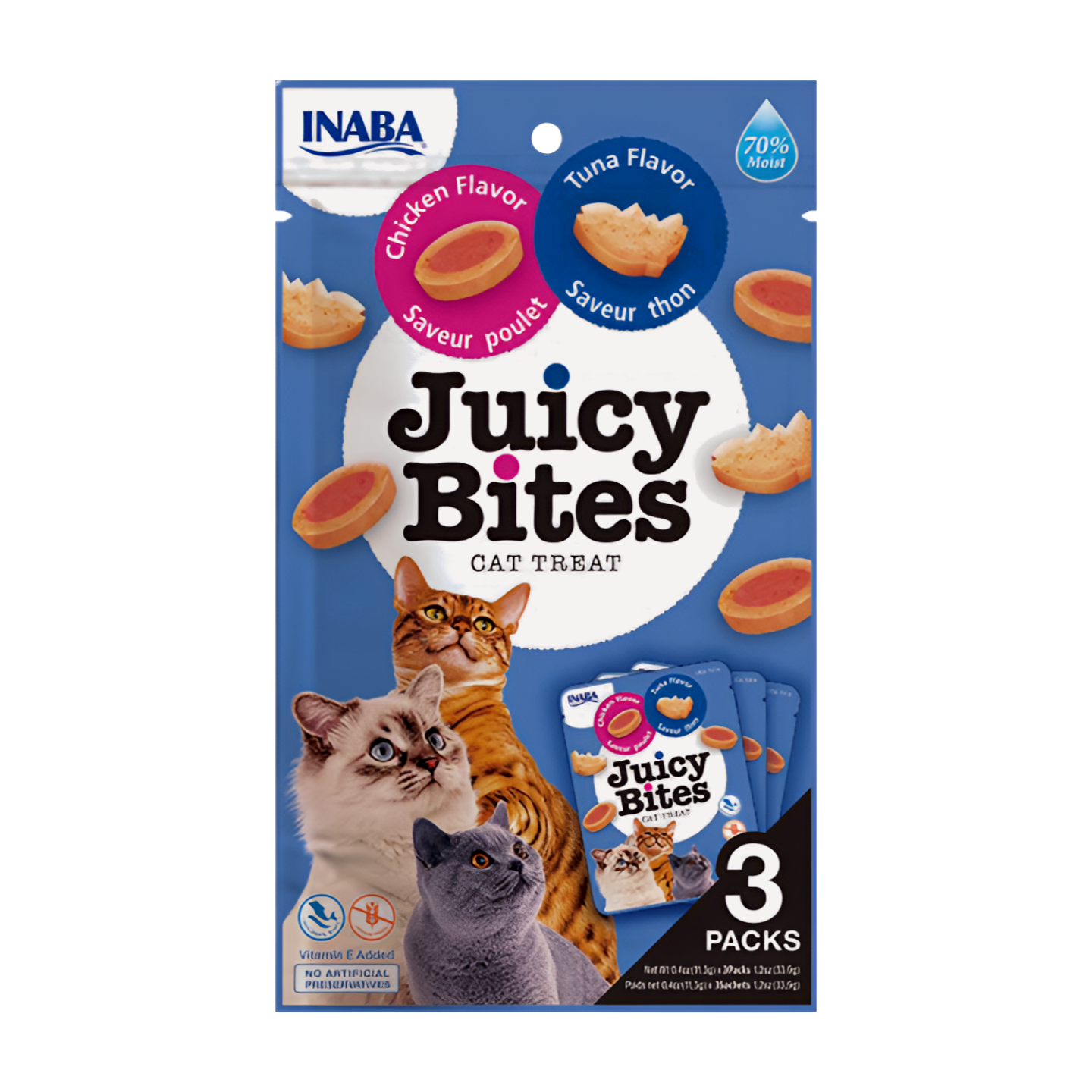 INABA Juicy Bites Tuna & Chicken Flavor Cat Treats USA-701A