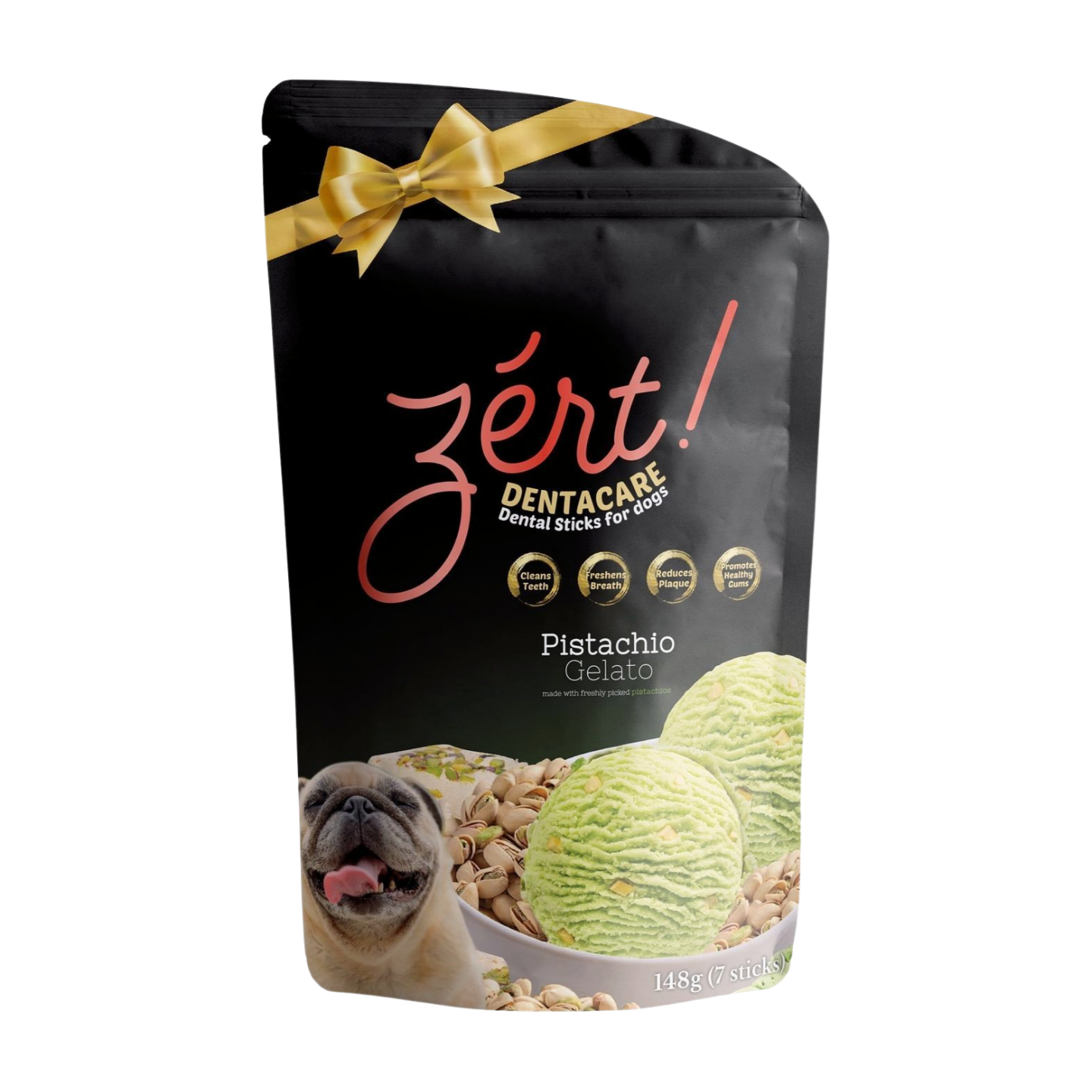 Zert! Dental Sticks for Dogs Pistachio Gelato 148g