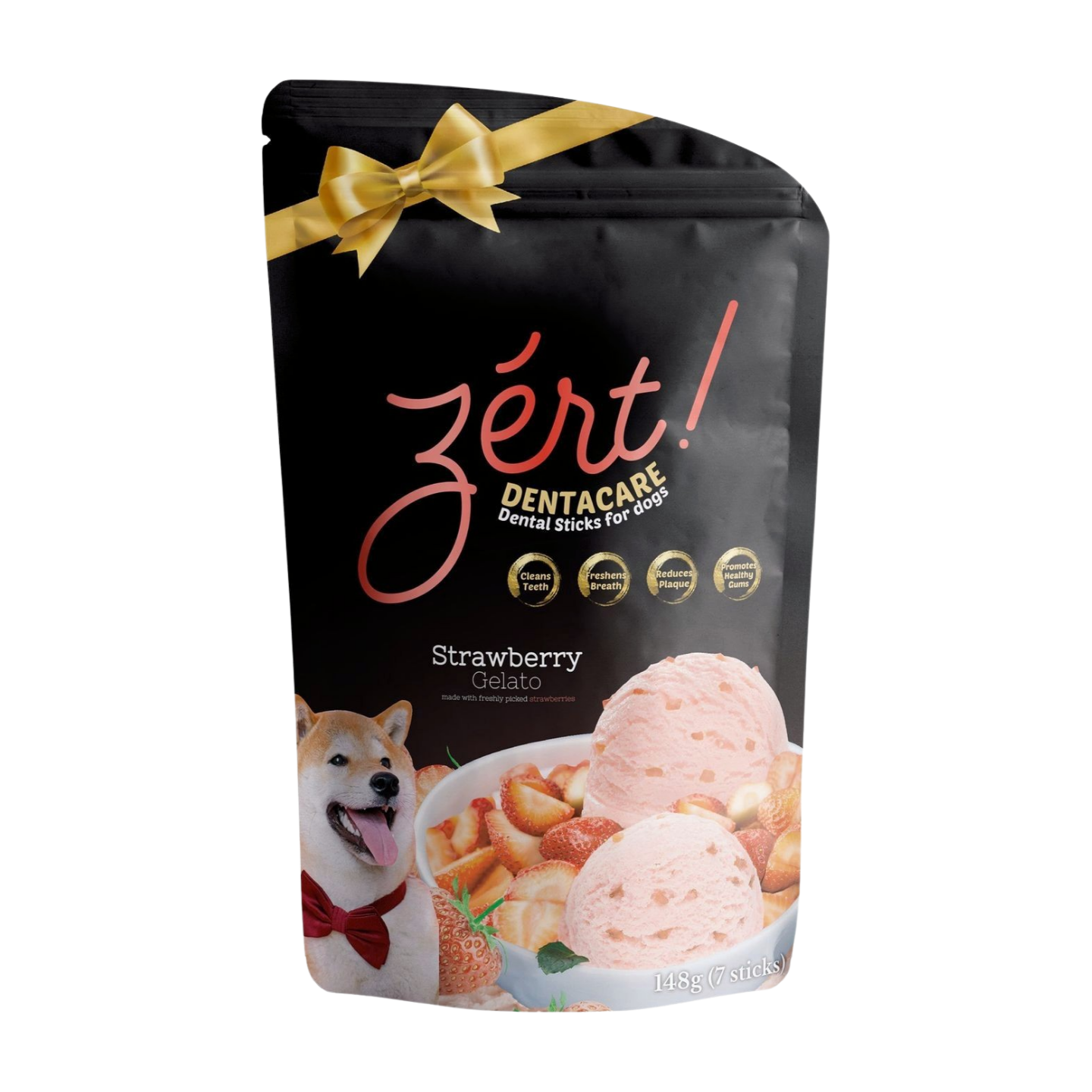 Zert! Dental Sticks for Dogs Strawberry Gelato 148g