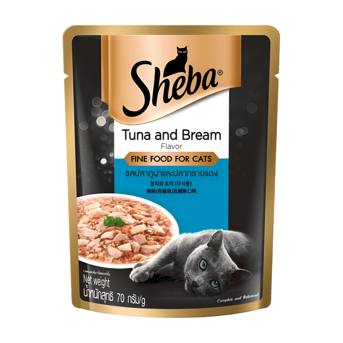 Sheba Pouch Wet Cat Food Tuna & Bream 70g