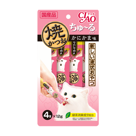 CIAO Grilled Tuna Chu ru Crab Flavor Cat Treats 4R-107