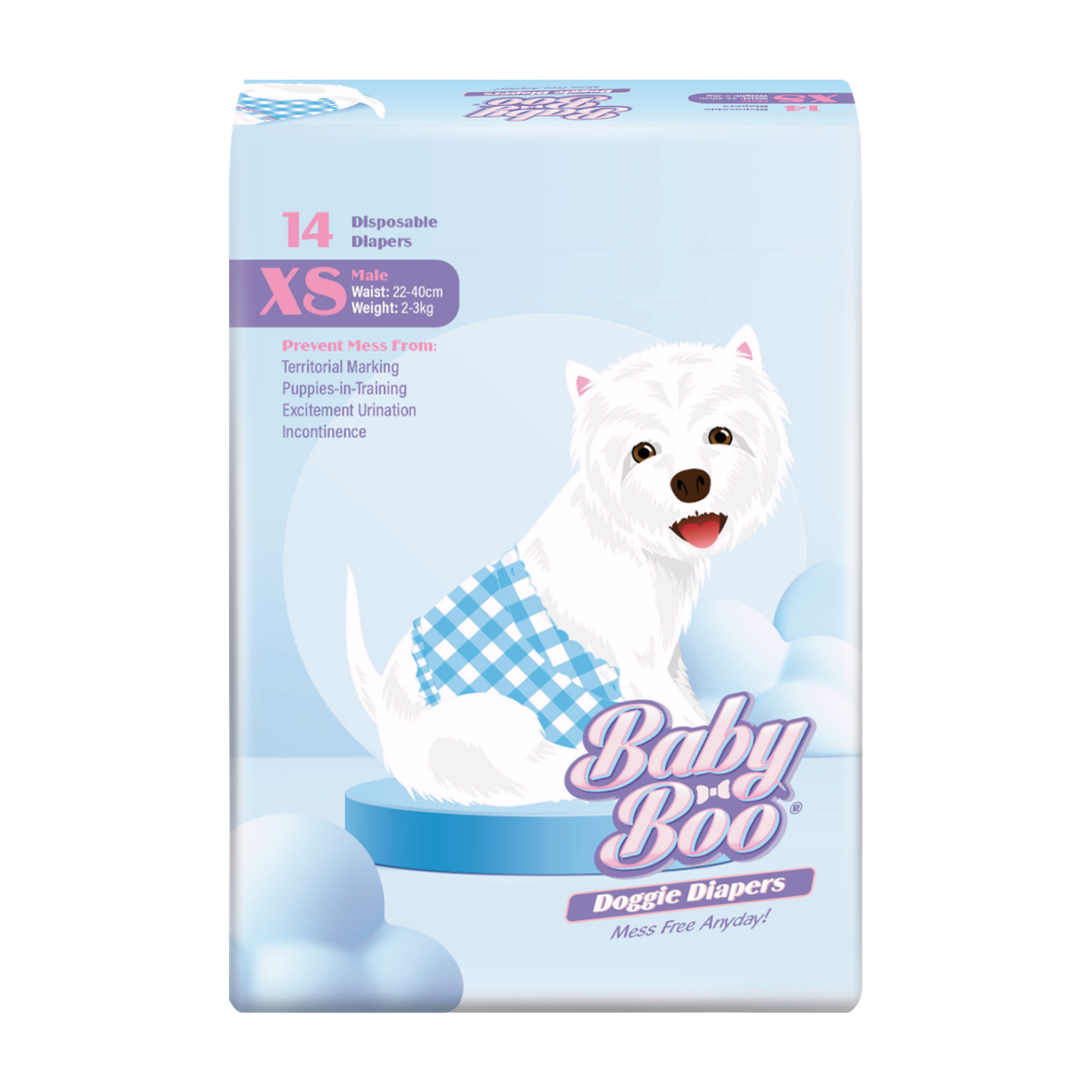 Baby Boo Male Dog Diaper X-Small