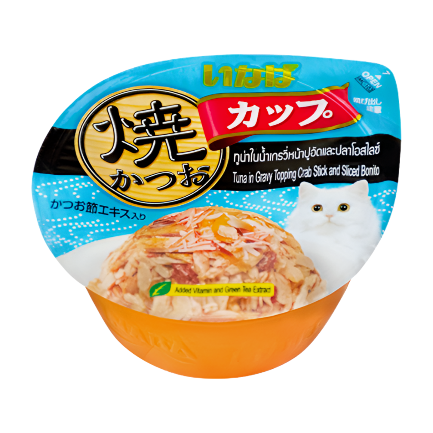 INABA Tuna in Gravy Topping Crab Stick and Sliced Bonito Cat Treats IMC-102