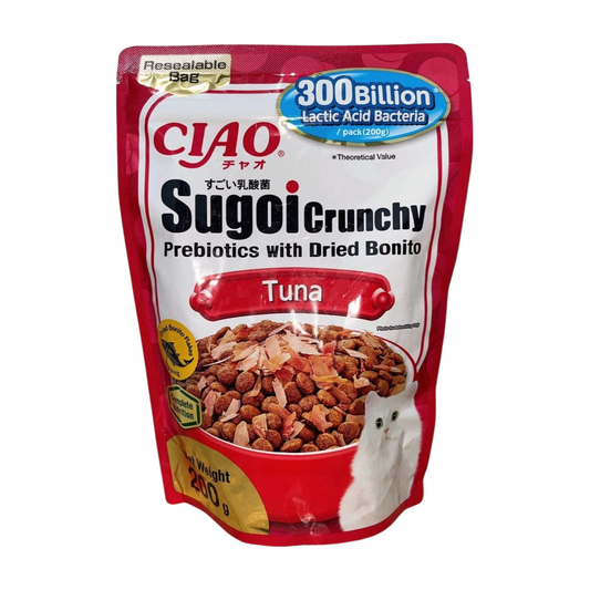 Sugoi Crunchy Prebiotics with Dried Bonito 200g for Cat - Tuna Flavor