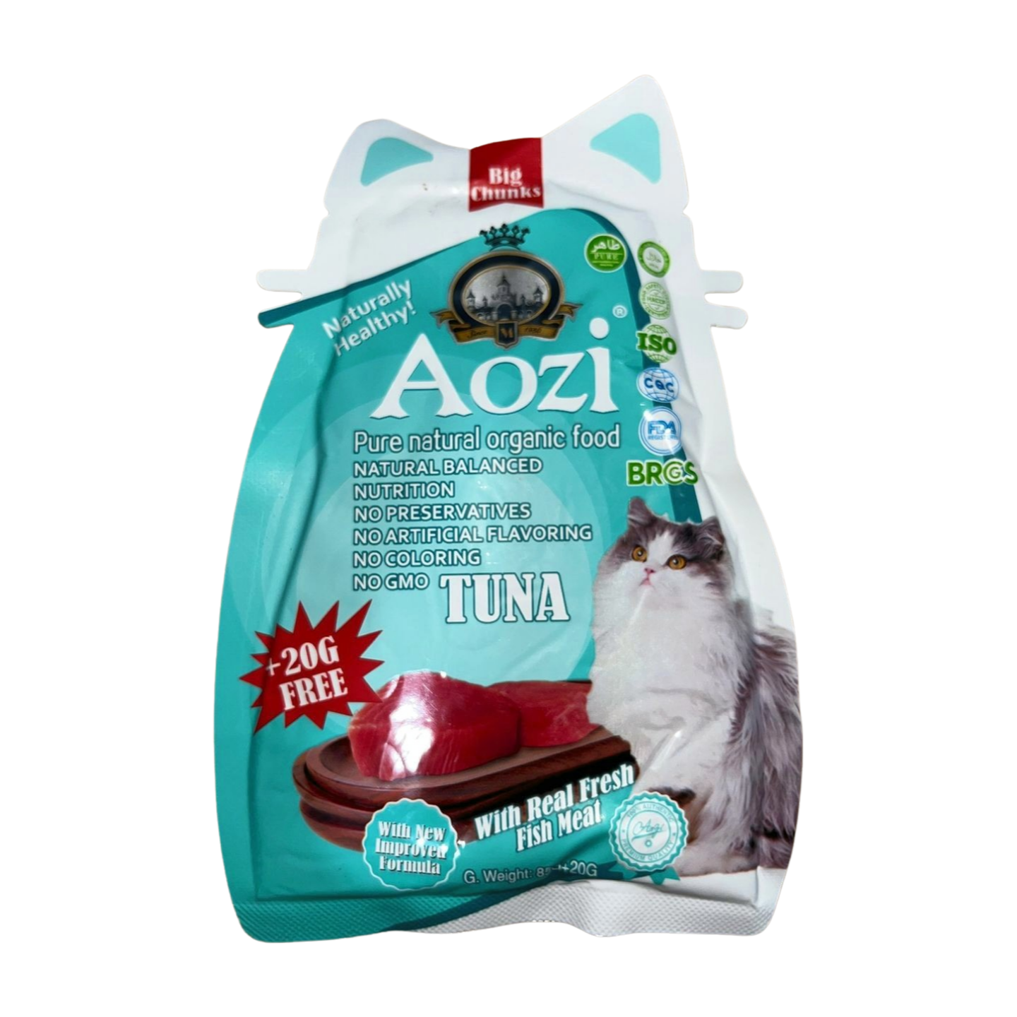 Aozi Cat Wet Food Pouch 85g Tuna Flavor