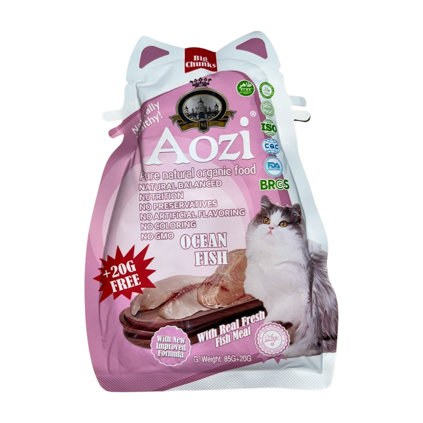 Aozi Cat Wet Food Pouch 85g Ocean Fish
