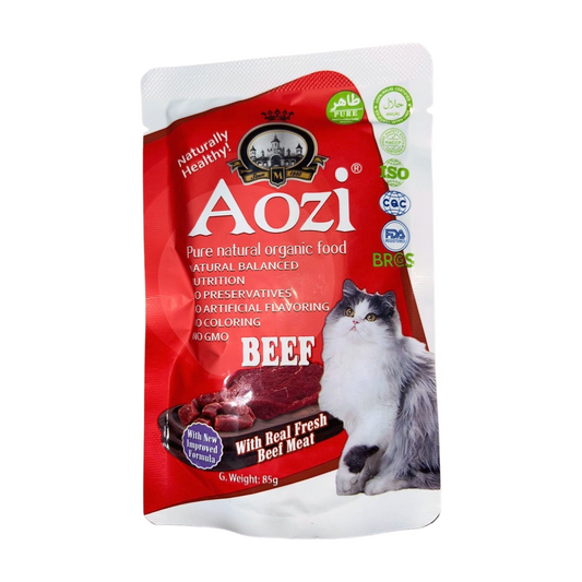Aozi Cat Wet Food Pouch 85g Beef Flavor