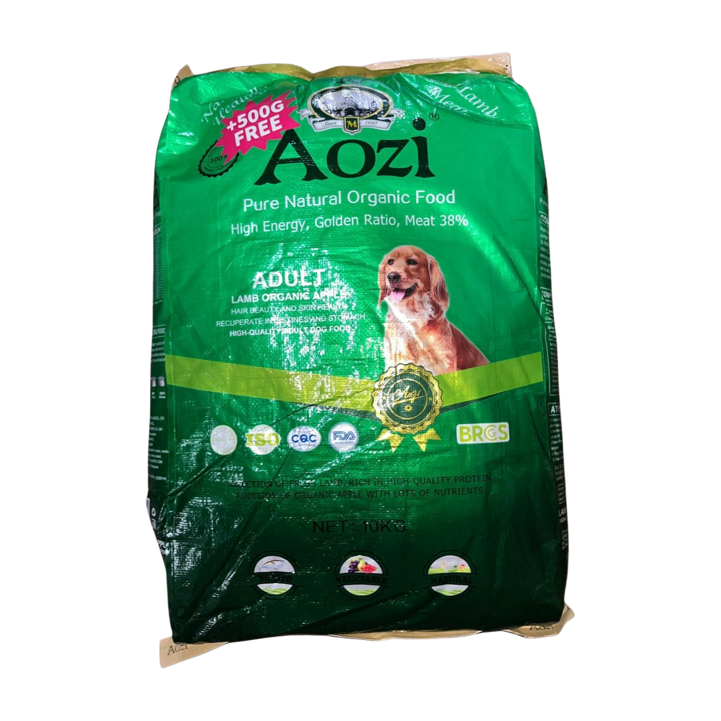 Aozi Dog Dry Food for Adult 10kg Lamb & Apple