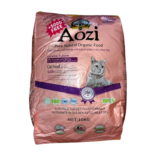 Aozi Cat Dry Food 10kg for All Life Stages Salmon Flavor