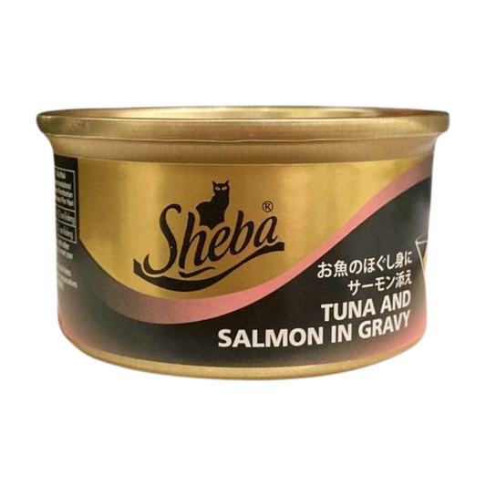 Sheba Can Wet Cat Food Tuna Salmon in Gravy 85g
