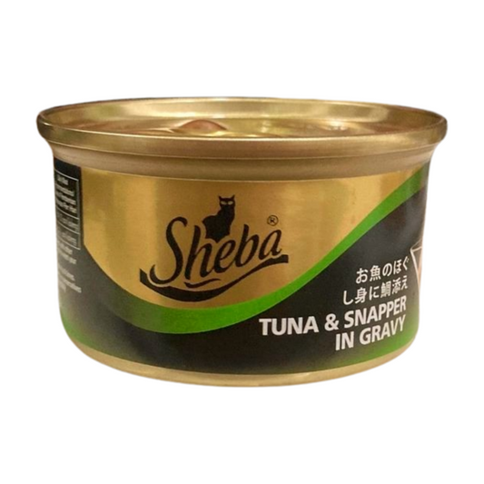 Sheba Can Wet Cat Food Tuna & Snapper in Gravy 85g