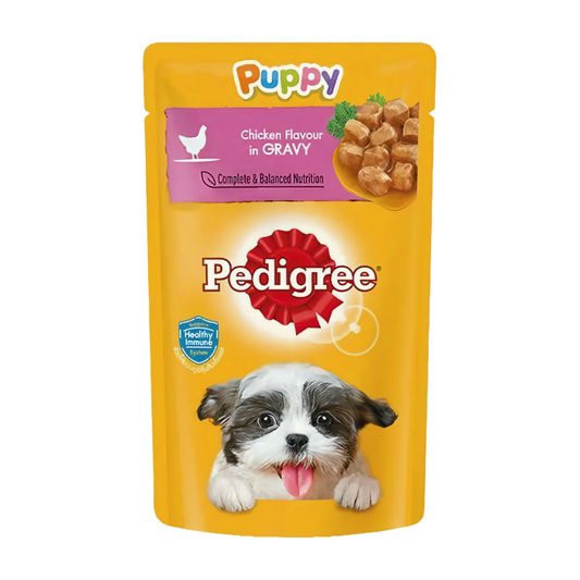 Pedigree Pouch Puppy Wet Dog Food Chicken 130g