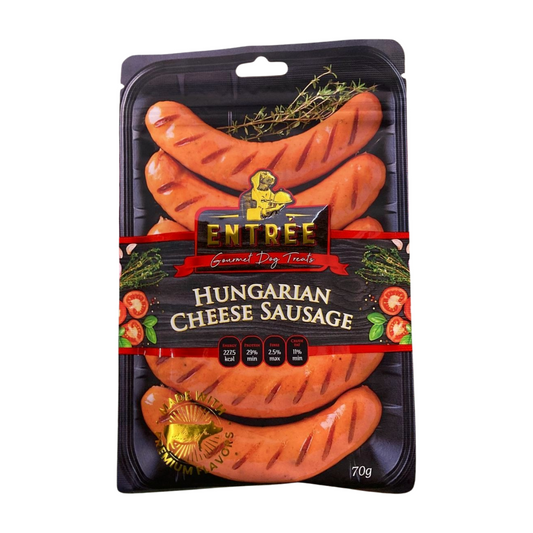 Entree Gourmet Dog Treats Hungarian Cheese Sausage 70g