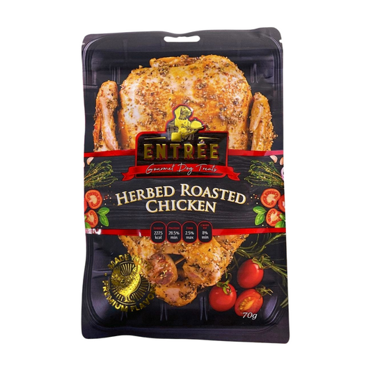 Entree Gourmet Dog Treats Herb Roasted Chicken 70g