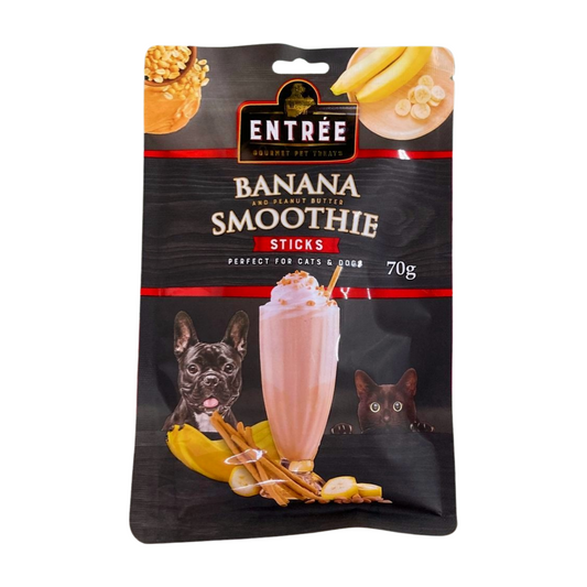 Entree Gourmet Treats Banana Peanut Butter Smoothie 70g for Cat & Dog