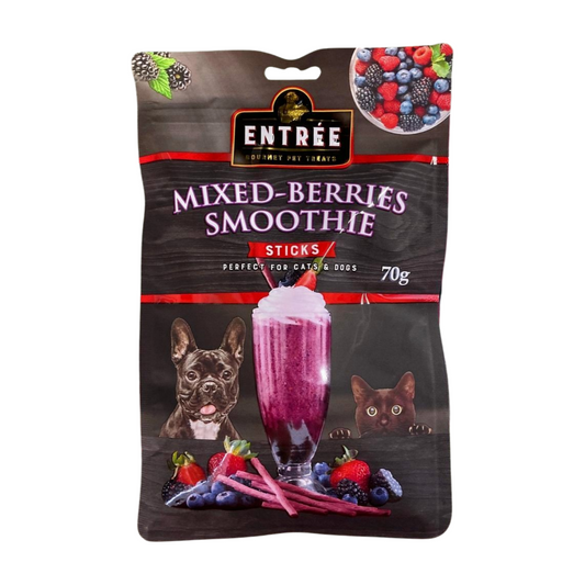 Entree Gourmet Treats Mixed Berries Smoothie 70g for Cat & Dog