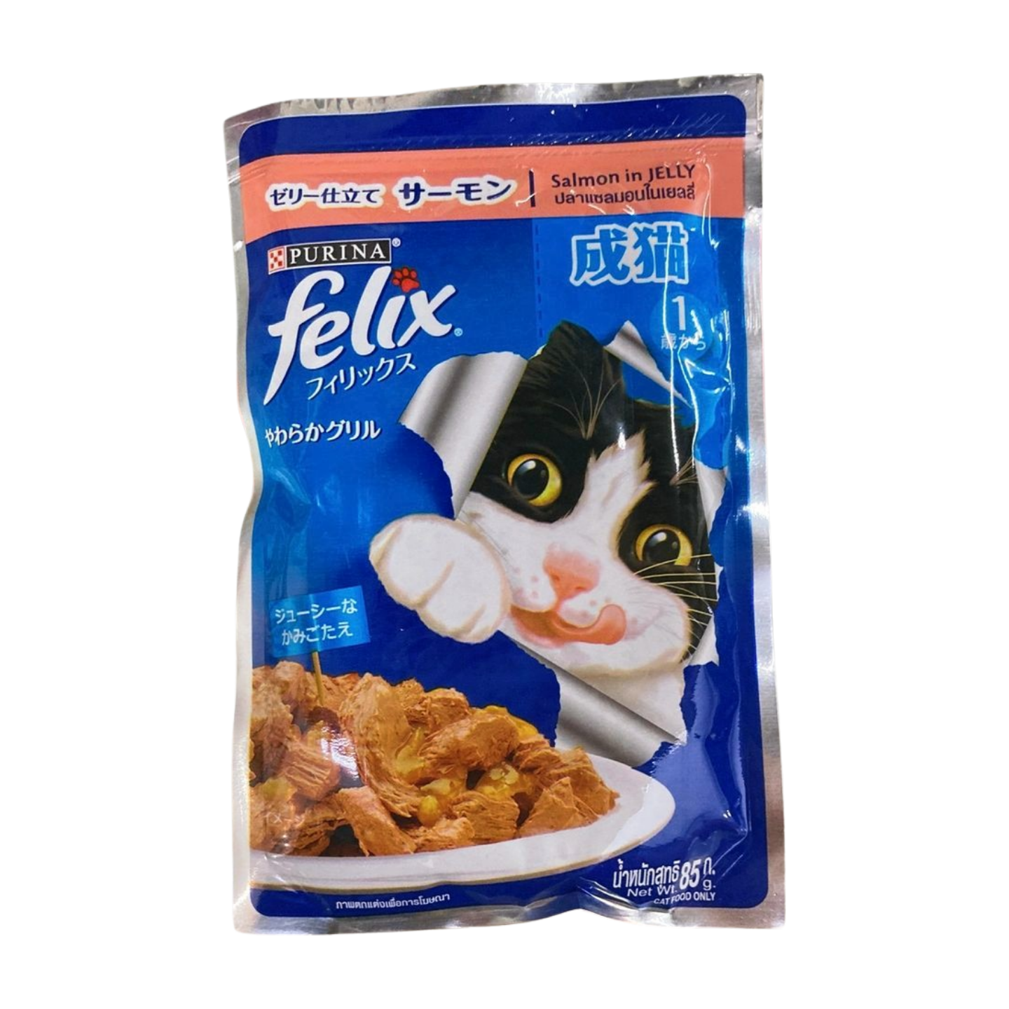 Felix Wet Cat Food Pouch Salmon 85g Purina