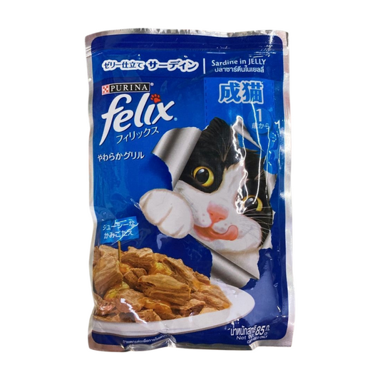 Felix Wet Cat Food Pouch Sardine 85g Purina