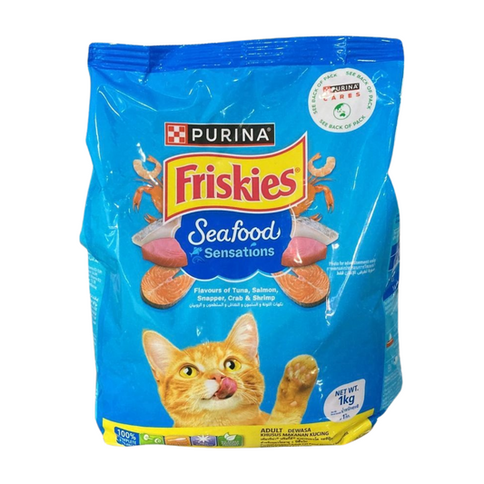 Friskies Dry Cat Food Seafood Sensations 1.1kg Purina