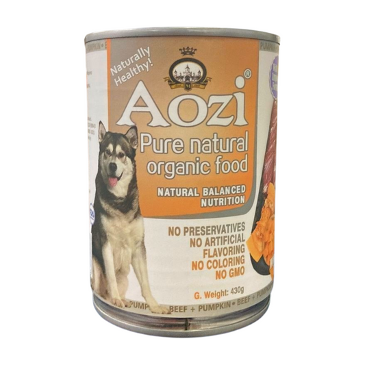AOZI Can Wet Dog Food Beef & Pumpkin 430g