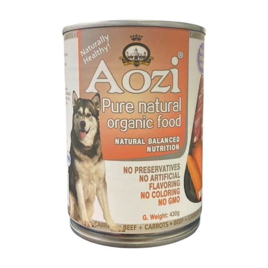 AOZI Can Wet Dog Food Beef & Carrots 430g