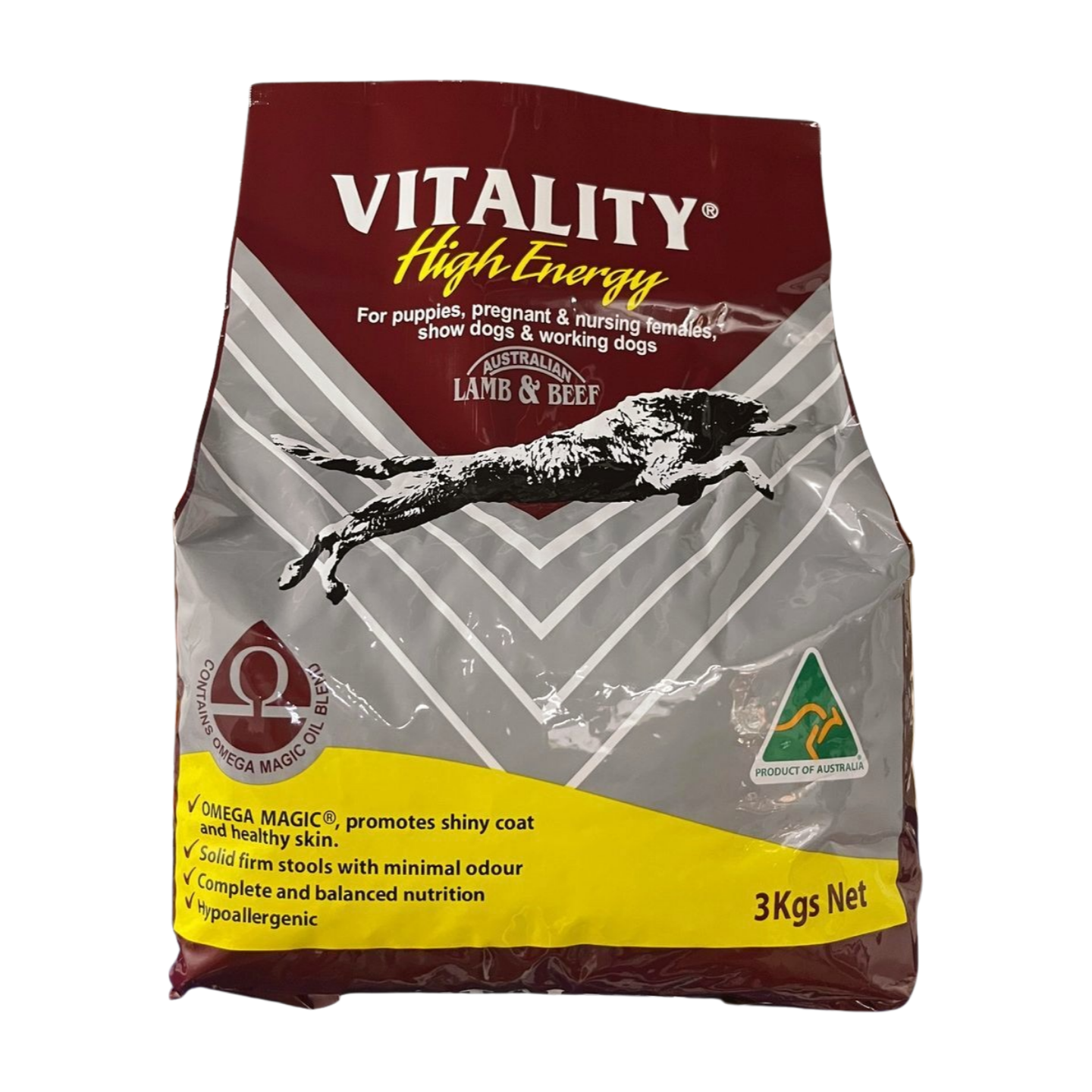 Vitality High Energy Dry Dog Food 3kg