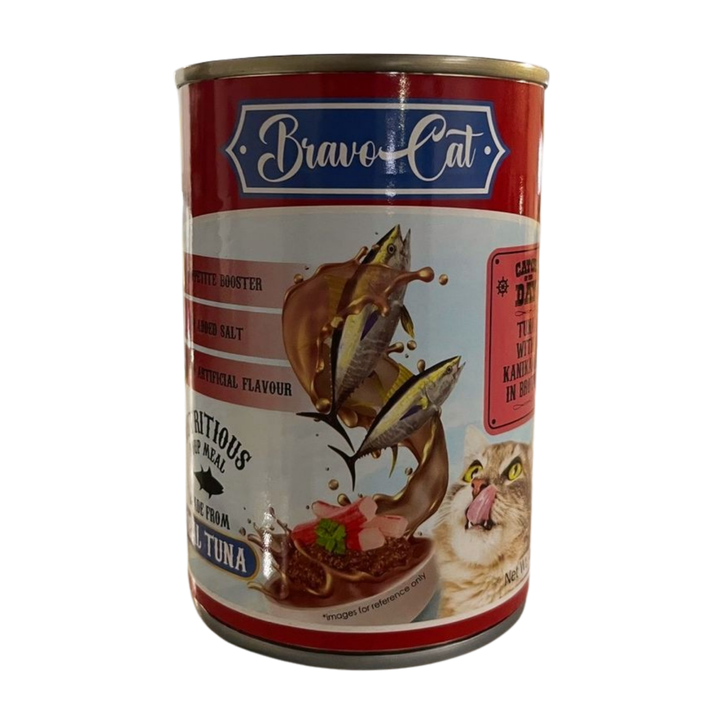 Bravo Cat Can Wet Food Tuna with Kanikama in Broth 400g