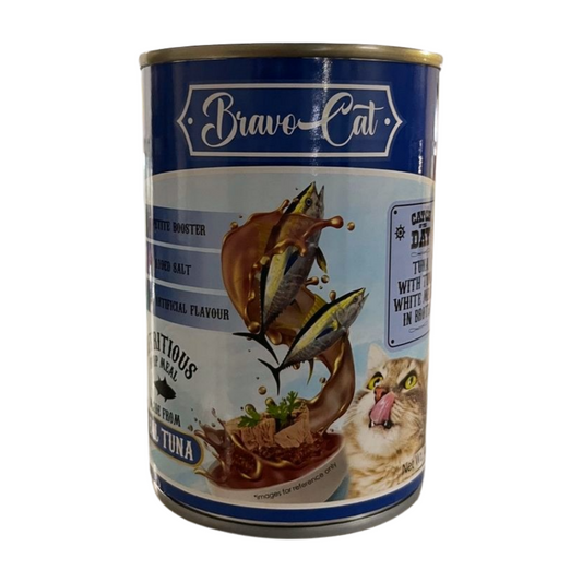 Bravo Cat Can Wet Food Tuna with White Meat in Broth 400g
