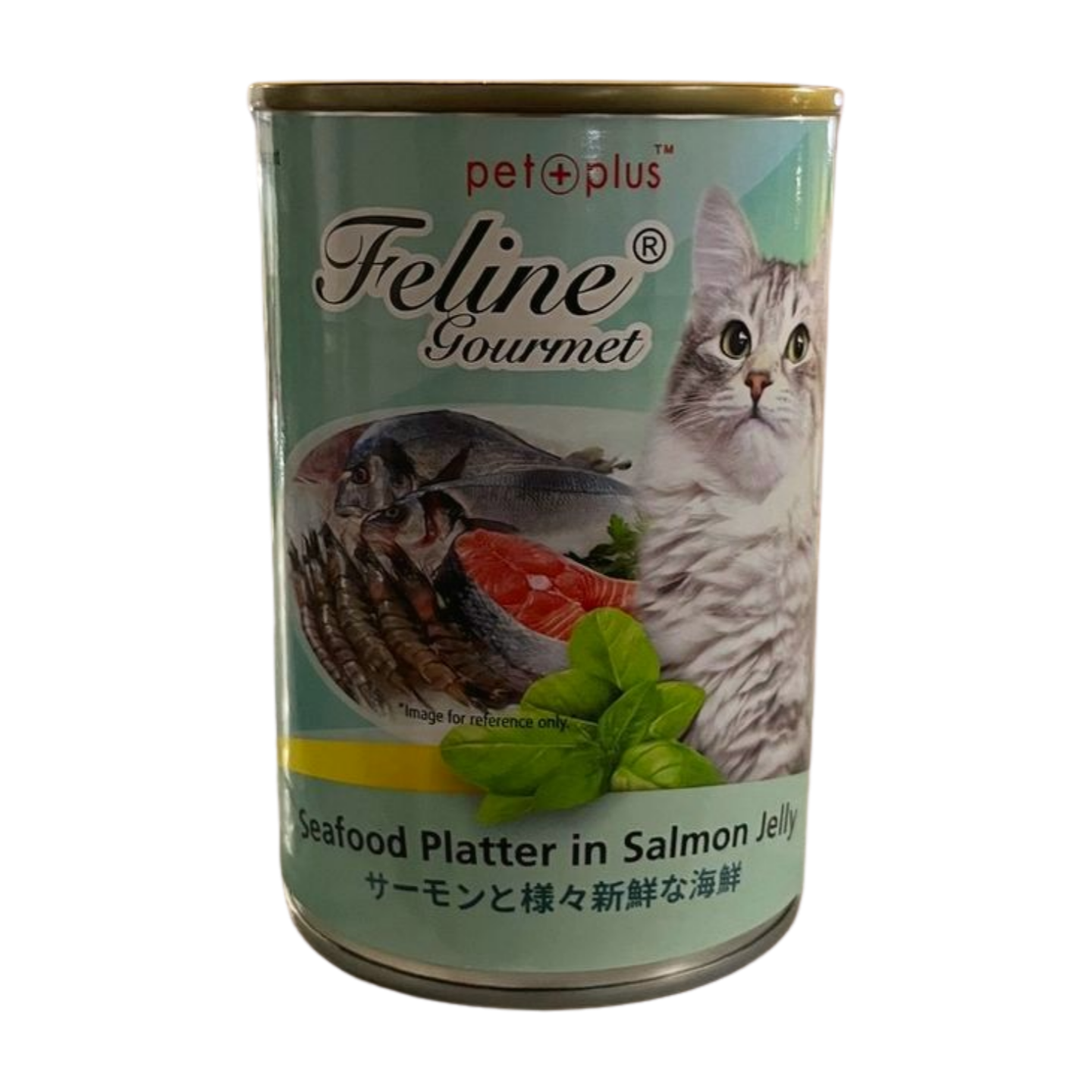 Feline Gourmet Can Wet Cat Food Seafood Platter in Salmon Jelly 400g