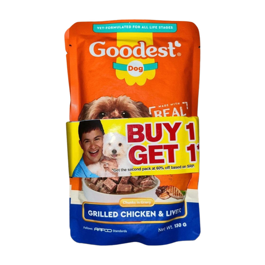 Goodest B1G1 Wet Dog Food Pouch Grilled Chicken & Liver 130g