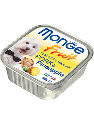 Monge Fruit Pork & Pineapple Wet Dog Food 100g