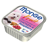 Monge Fruit Chicken & Raspberry Wet Dog Food 100g