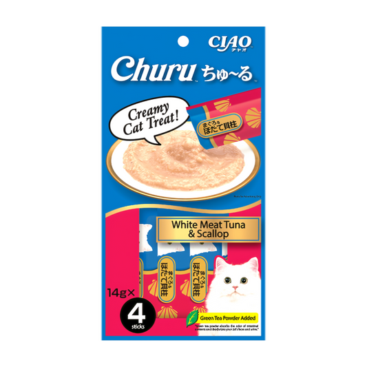CIAO Churu White Meat Tuna & Scallop Cat Treats SC-77
