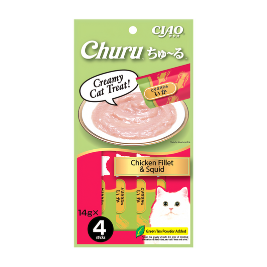 CIAO Churu Chicken Fillet and Squid Cat Treats SC-79
