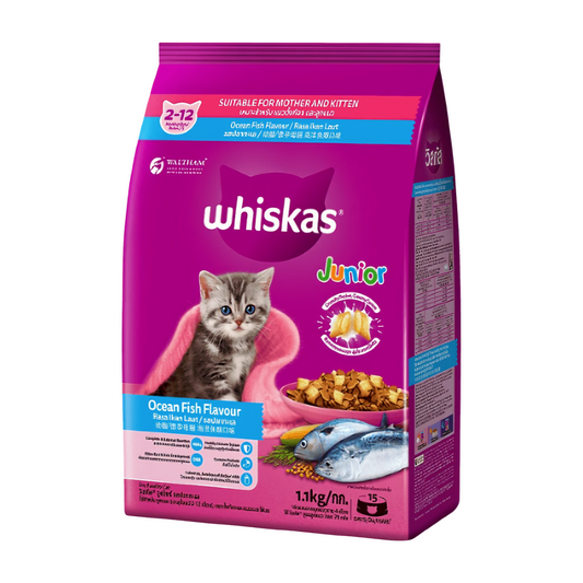 Whiskas Kitten Dry Cat Food Ocean Fish w/ Milk 1.1kg