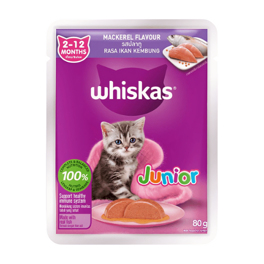 Whiskas Pouch Kitten Cat Wet Food Mackerel 80g