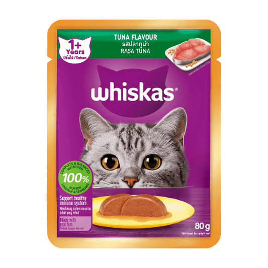 Whiskas Pouch Wet Cat Food Adult Tuna 80g
