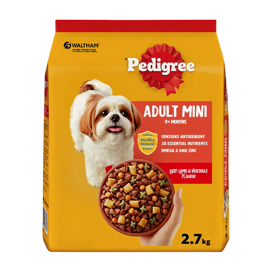 Pedigree Dry Dog Food Mini Beef, Lamb & Vegetable 2.7kg