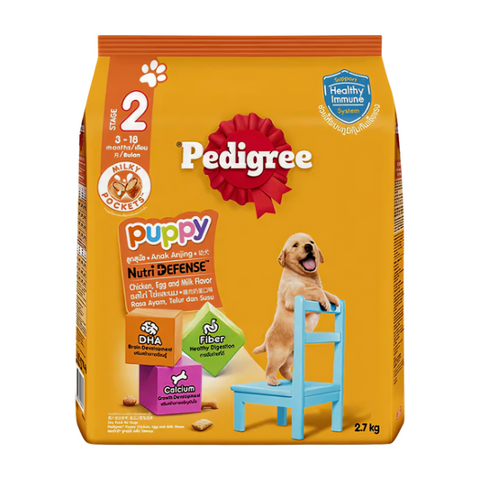 Pedigree Puppy Dry Dog Food Chicken Egg & Milk 2.7kg