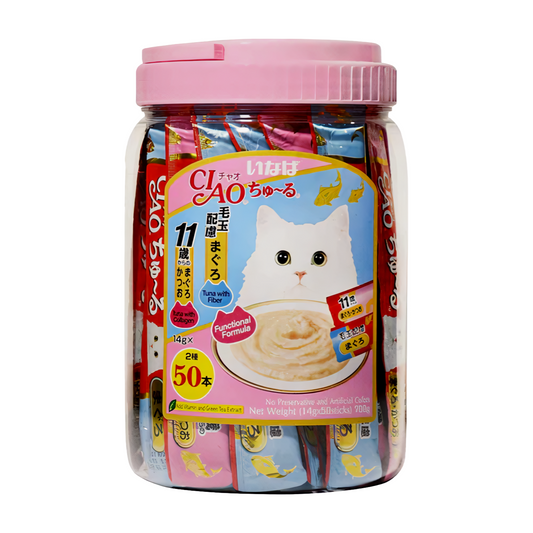 CIAO Churu Tuna with Collagen & Fiber Cat Treats TSC-14T