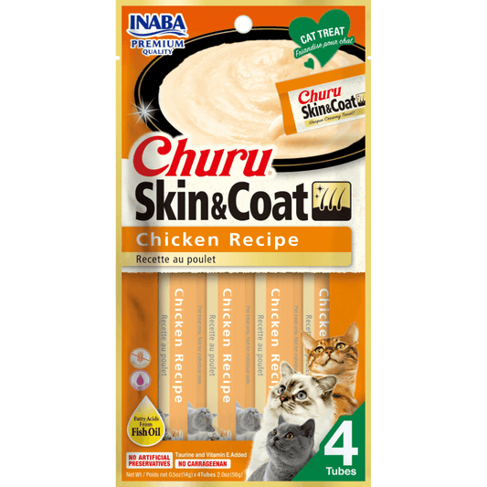 INABA Churu Chicken with Fish Oil Recipe Cat Treats USA-672A
