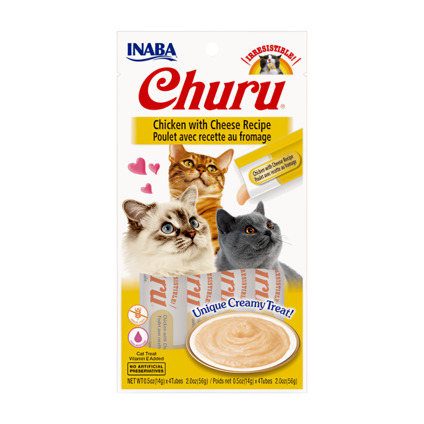 INABA Churu Chicken with Cheese Recipe Cat Treats USA-607A