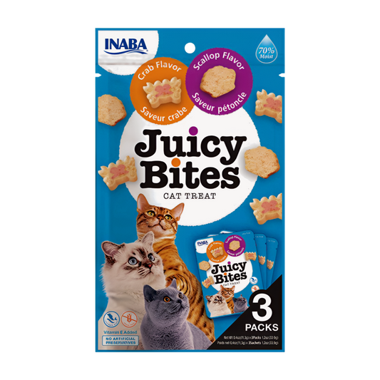 INABA Juicy Bites Scallop & Crab Flavor Cat Treats USA-703A