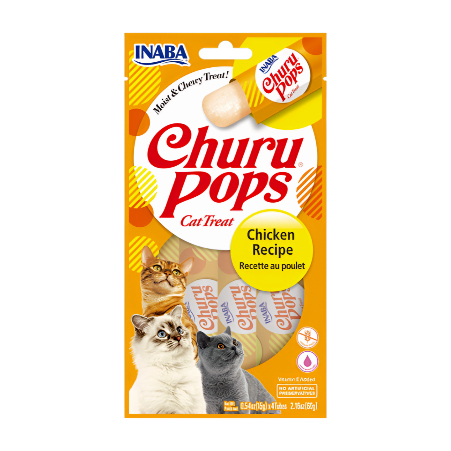 INABA Churu Pops Chicken Recipe Cat Treats USA-712A