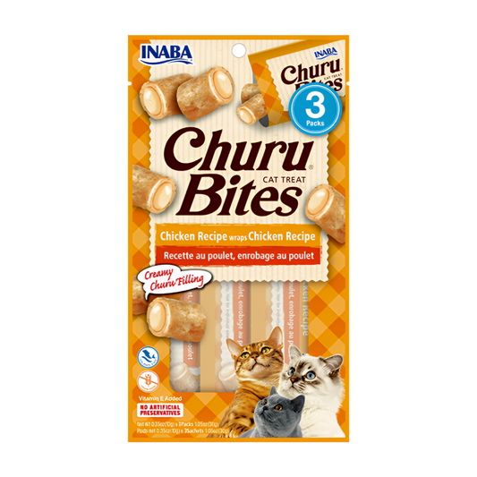 INABA Churu Bites Chicken Recipe Wraps Chicken Recipe Cat Treats USA-724B